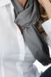 Cashmere & Zijde pashminas scarva midden grijs 170x25cm